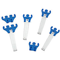 9881 Standard Wire Loom Kit - Chrome / Blue - Fits 7mm and 8mm Spark Plug Wires
