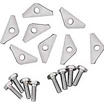 9887 Valve Cover Hold Down Tab - Chrome, Steel, Universal