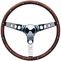 213 Steering Wheel - Walnut, Standard, Universal, Sold individually, Adapter Required and Sold Separately