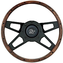 404 Steering Wheel - Walnut, Standard, Universal, Sold individually