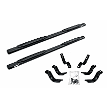 Running Boards, GAS, 4-Door, Crew Cab Pickup, Powdercoated Textured Black, Non-Powered, Steel, Set of 2, OE Xtreme Series