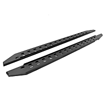Running Boards, DIESEL, 4-Door, Extended Cab Pickup, Powdercoated Textured Black, Non-Powered, Steel, Set of 2, RB20 Slim Line Series