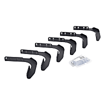 6941765 Running Board Mounting Kit - Textured Black, Mild Steel, Direct Fit, Kit