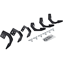 6942065 Running Board Mounting Kit - Textured Black, Mild Steel, Direct Fit, Kit