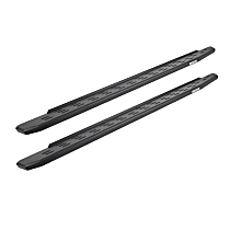 RB30 Series Running Boards, 4-Door, Crew Cab Pickup, Textured Black, Non-Powered, Galvanized Steel, Set of 2