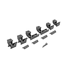 D64129TK Running Board Mounting Kit - Textured Black, Steel, Set