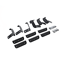 D64436TK Running Board Mounting Kit - Textured Black, Steel, Set