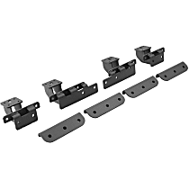 D64927TK Running Board Mounting Kit - Textured Black, Mild Steel, Direct Fit, Kit