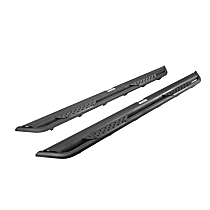 Running Boards, 4-Door, Extended Cab Pickup, Textured Black, Non-Powered, Steel, Set of 2