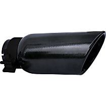 GRT22536B Exhaust Tip - Powdercoated Black, Stainless Steel, Single, Universal, Sold individually