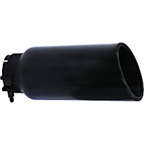 GRT234410B Exhaust Tip - Powdercoated Black, Stainless Steel, Single, Universal, Sold individually