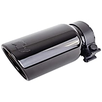 GRT25414BC Exhaust Tip - Black Chrome, Stainless Steel, Rolled edge, Universal, Sold individually