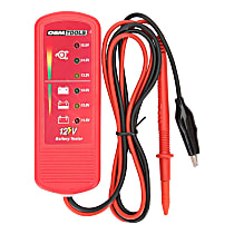 24367 12V Battery Tester, Portable Car Battery Checker, Test Battery and Alternator Health in Trucks, RVs, Golf Carts, Easy-to-Read LED Indicators