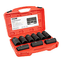 9 Piece Deluxe 6 Pt. Axle Nut Socket Set