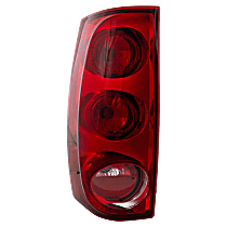 Driver Side Tail Light, With bulb(s), Halogen, Red Lens, SLE/SLT Models