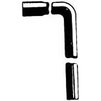 18031 Heater Hose - Black, Rubber, Direct Fit, Sold individually