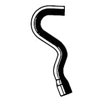 18752 Heater Hose - Natural, Rubber, Direct Fit, Sold individually