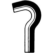19605 Heater Hose - Black, Rubber, Direct Fit, Sold individually