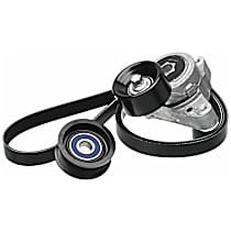 Serpentine Belt, 4 Cyl 2.4L, {K070663, 38278, 36769} - 