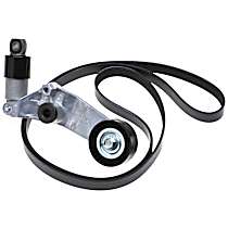 Serpentine Belt, 4 Cyl 1.8L, Eng. Designation: 1ZZFE, GAS, With A.C., With Hyd. Tensioner - 