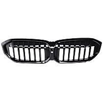 Sedan Grille Bright Black Shell and Insert
