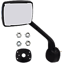 Driver Side Mirror, Manual Adjust, Non-Heated, Chrome, Non-Folding, No Signal Light, No Blind Spot Feature, No Memory, No Puddle Light, No Auto-Dimming