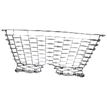 Grille, Painted Silver Gray, North America Built Vehicle, For Models With Parking Aid Sensor, Without F Sport Package, and Front View Camera - 
