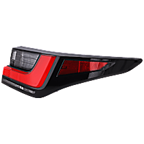 Passenger Side, Outer LED Tail Light, With bulb(s), Clear & Red Lens