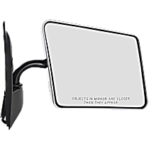 Passenger Side Mirror, Manual Adjust, Non-Heated, Chrome, Manual Folding, No Signal Light, No Blind Spot Feature, No Memory, No Puddle Light, No Auto-Dimming