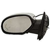 Driver Side Mirror, Non-Towing, Power, Power Folding, Heated, Chrome, In-glass Signal Light, With memory, With Puddle Light, Without Auto-Dimming, With Blind Spot Detection in Glass