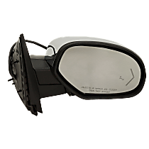 Passenger Side Mirror, Non-Towing, Power, Power Folding, Heated, Chrome, In-glass Signal Light, With memory, With Puddle Light, Without Auto-Dimming, With Blind Spot Detection in Glass