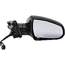 Passenger Side Mirror, Power, Power Folding, Heated, Paintable, Without Signal Light, With memory, Without Puddle Light, Auto-Dimming, and Blind Spot Feature, For Models Without Etched Warning