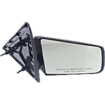Passenger Side Mirror, Manual Adjust, Manual Folding, Non-Heated, Textured Black, No Signal Light, No Memory, No Puddle Light, No Auto-Dimming, No Blind Spot Feature