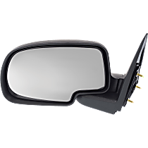 Driver Side Mirror, Manual Adjust, Manual Folding, Non-Heated, Chrome, Without Signal Light, Without memory, Without Puddle Light, Without Auto-Dimming, Without Blind Spot Feature