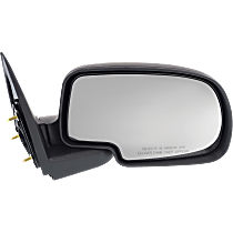 Passenger Side Mirror, Manual Adjust, Manual Folding, Non-Heated, Chrome, Without Signal Light, Without memory, Without Puddle Light, Without Auto-Dimming, Without Blind Spot Feature