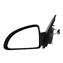 Driver Side Mirror, Manual Adjust, Non-Heated, Textured Black, Non-Folding, No Signal Light, No Blind Spot Feature, No Memory, No Puddle Light, No Auto-Dimming