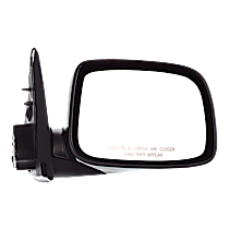 Passenger Side Mirror, Power, Manual Folding, Heated, Paintable, No Signal Light, No Memory, No Puddle Light, No Auto-Dimming, No Blind Spot Feature