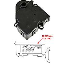 HVAC Heater Blend Door Actuator, Mode Door Actuator - 