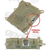 Heater Blend Door Actuator - Sold individually, Blend Door Actuator, Square Motor With Square Plug - 