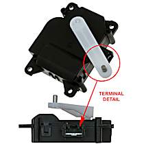 HVAC Heater Blend Door Actuator, Blend Door Actuator; Actuator Arm Attached