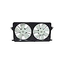 Radiator Fan 8 Cyl 4.6L, Radiator and Condenser Complete Assembly, Dual fan, GPD OE Replacement