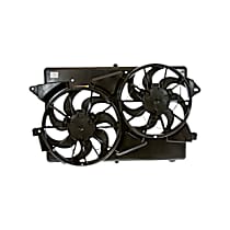 Radiator Fan 6 Cyl 3.5L, Radiator and Condenser Complete Assembly, Dual fan, GPD OE Replacement - 