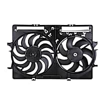 Radiator Fan 4 Cyl 2.0L, Radiator and Condenser Complete Assembly, Dual fan - 