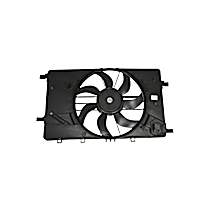 Radiator Fan 4 Cyl 2.4L, Radiator and Condenser Complete Assembly, Dual fan