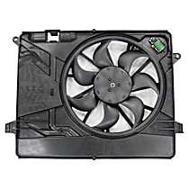 Radiator Fan 4 Cyl 1.4L, GAS, Radiator and Condenser Complete Assembly, Dual fan