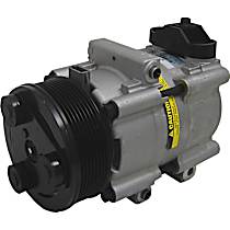 A/C Compressor, 8 Groove; Fs10; O-Ring (2) 1311385, With Clutch, 8-Groove Pulley, 6.8L, 65 Series - 