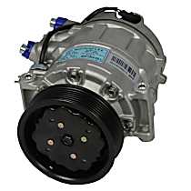 A/C Compressor, DIESEL, Direct Drive Compressor; 7 Groove; 7Seu16C, With Clutch, 7-Groove Pulley, 3.0L, 65 Series - 