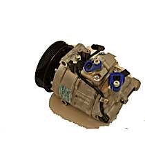 A/C Compressor, 6 Groove; Direct Drive Compressor; 7Seu17C; With 5 in. Diameter Clutch, With Clutch, 6-Groove Pulley, 3.2L, 65 Series