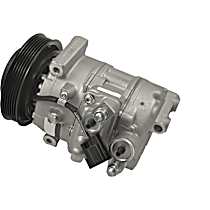 A/C Compressor, 6 Groove; 7Sbu16C, With Clutch, 6-Groove Pulley, 3.8L, 65 Series - 