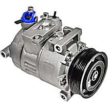 A/C Compressor, 6 Groove; Direct Drive Compressor; 6Seu14C; 4in. Diameter Clutch, With Clutch, 6-Groove Pulley, 2.0L, 65 Series - 